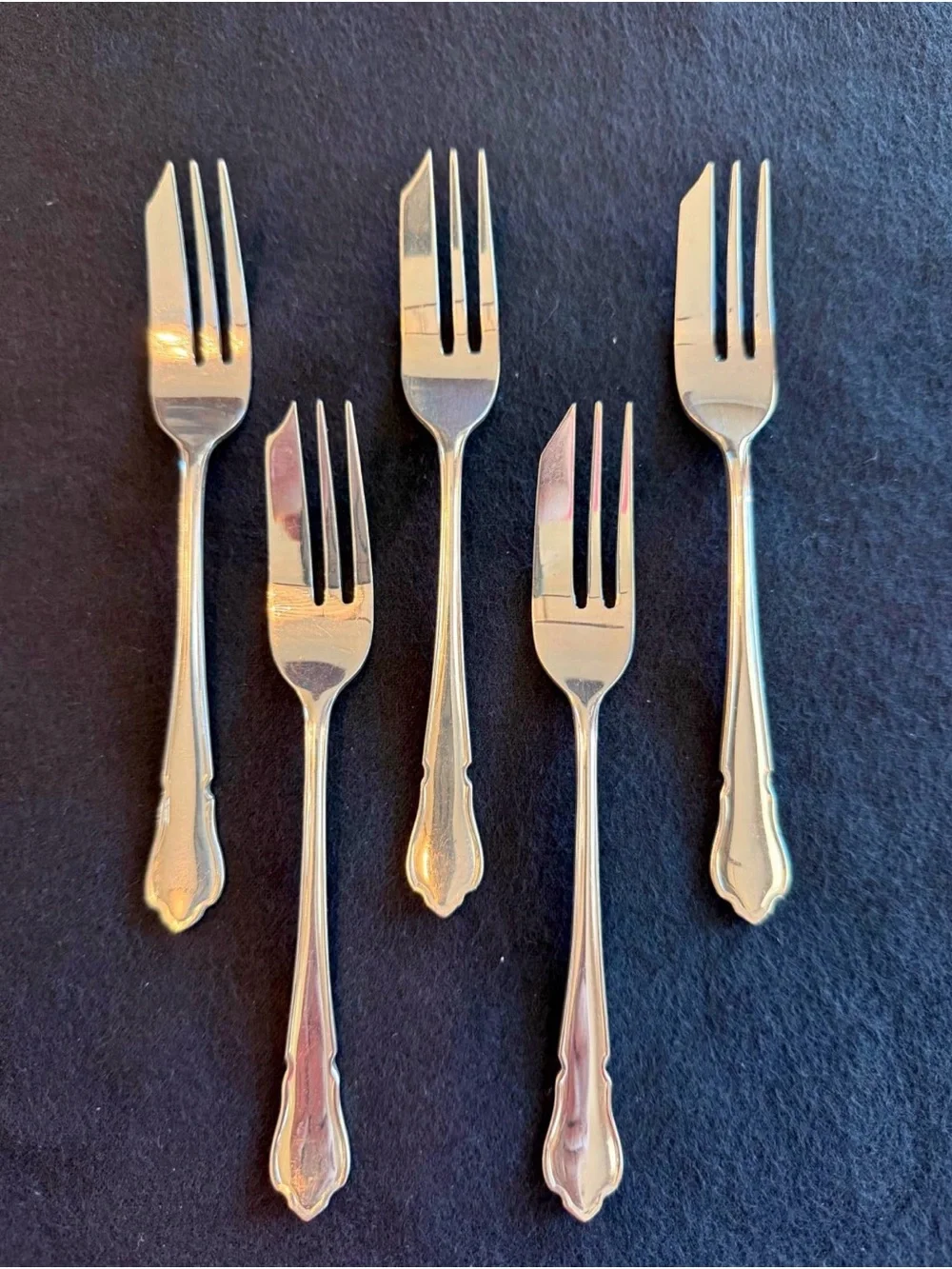 Stainless Steel Silver Appetizer Forks - Set of 6
